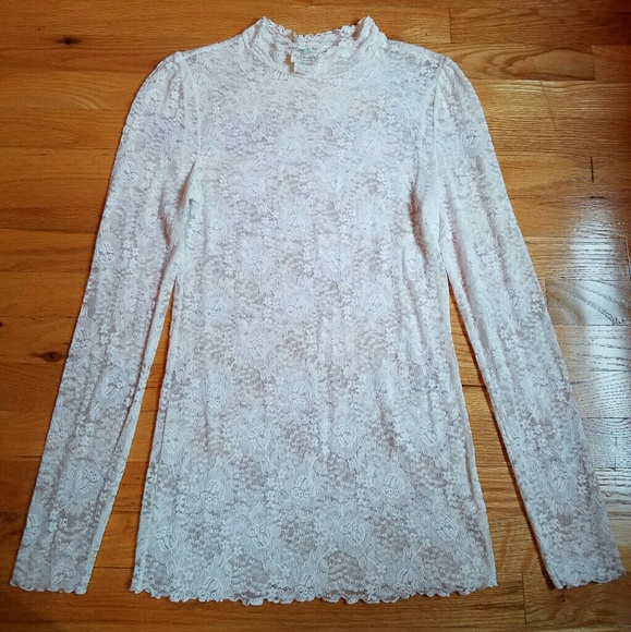 Free People Tops - Free People White/Ivory Lace Long Sleeve Top
